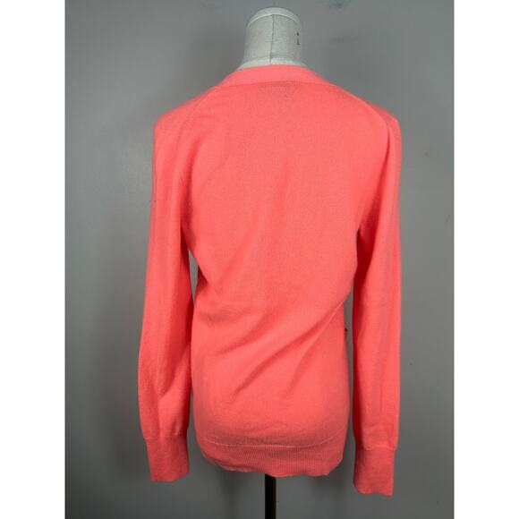 J. Crew Collection Italian Cashmere Cardigan Orange Sz Small Business Casual - Picture 7 of 7